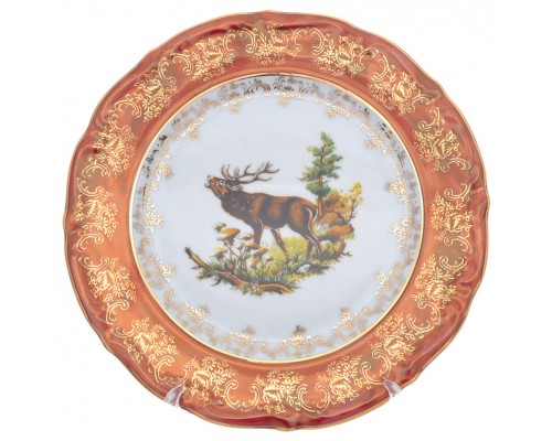 Набор тарелок Repast Охота красная Мария-тереза R-C 21 см