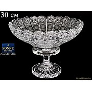 Фруктовница 30 см на ножке Sonne Crystal