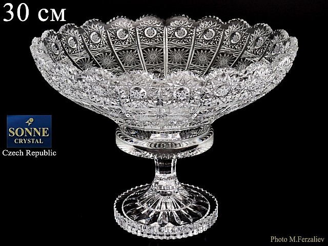 Фруктовница 30 см на ножке Sonne Crystal