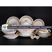 Столовый сервиз Анжелика Полевой букет Слоновая Кость MZ на 6 персон 26 предметов