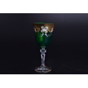 Набор бокалов для вина 220 мл Bohemia Crystal Лепка Зеленая B-P