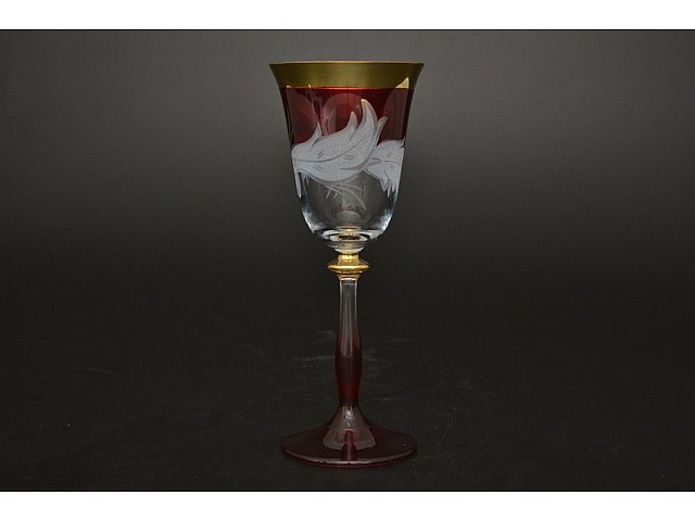 Набор бокалов для вина Волна красная E-V Bohemia