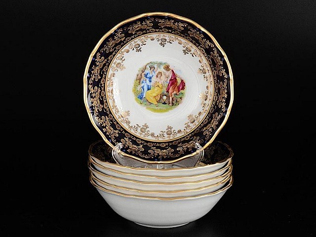 Набор салатников 19 см Офелия Мадонна Кобальт MZ 6 шт