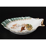 Салатник ракушка 24 см Охота зеленая Корона Queens Crown