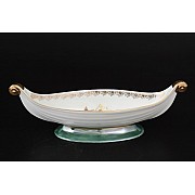 Конфетница ладья 26 см Охота зеленая Корона Queens Crown