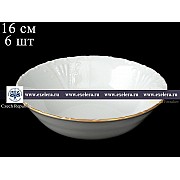 Набор салатников 16 см Лиана Белый узор MZ 6 шт