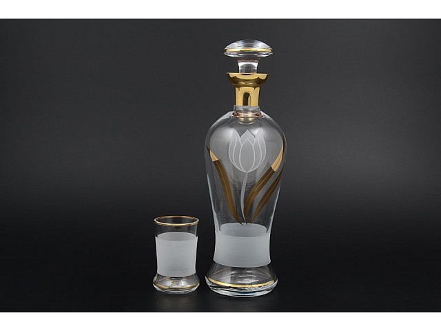 Набор для воды Медовый тюльпан NB-Arte Bohemia Crystal 7 предметов