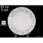 Набор тарелок 19 см Офелия Плетистая роза Отводка золото MZ 6 шт