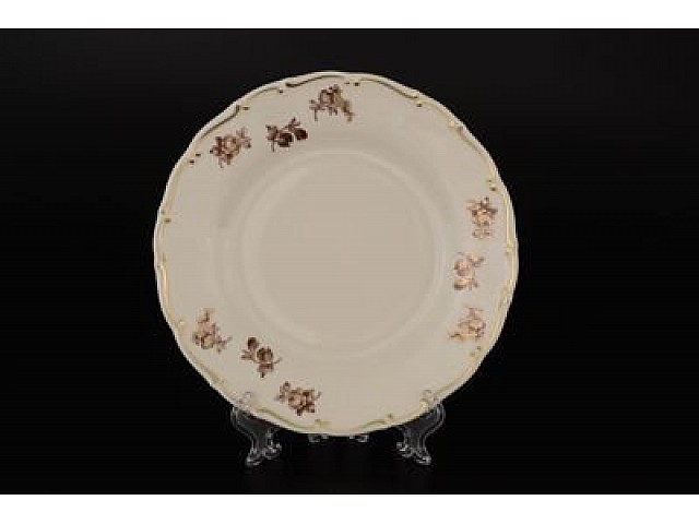 Набор тарелок 19 см Анжелика Слоновая кость Золотая роза MZ 6 шт