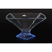 Фруктовница 32 см Quadro Bohemia Crystal синяя