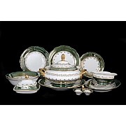 Столовый сервиз Зеленая Паутинка Royal Czech Porcelain на 6 персон