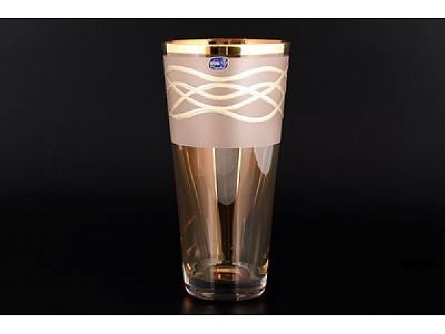 Ваза Bohemia Crystal 25 см желтая