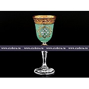 Набор рюмок для водки 60 мл Кристина Версаче Стразы R-G зеленый фон Bohemia 6 шт