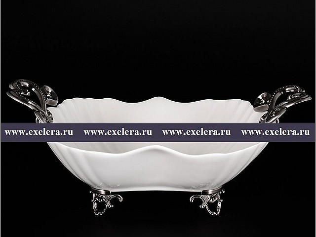 Фруктовница 28 см на ножке Дильназ Royal Czech Porcelain Фруктовница 28 см на ножке Дильназ Royal Czech Porcelain