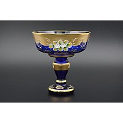 Конфетница Лепка Синяя B-L Bohemia 17 см 21497