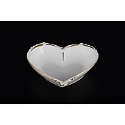 Конфетница сердце 15 см Золотая полоса Корона Queens Crown