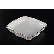Салатник квадратный 23 см Золотая полоса Корона Queens Crown