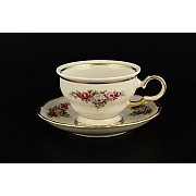 Набор чайных пар 250 мл Анжелика Слоновая кость MZ (6 пар)