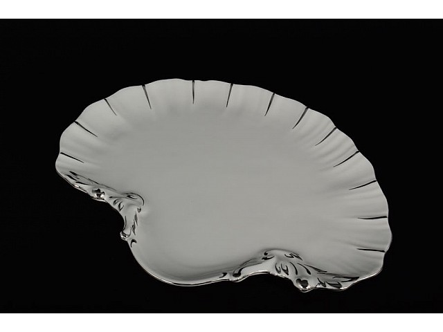 Салатник ракушка 28 см Платиновый узор Корона Queens Crown