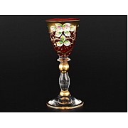 Набор рюмок для водки 60 мл Анжела Лепка черная B-P Bohemia Crystal