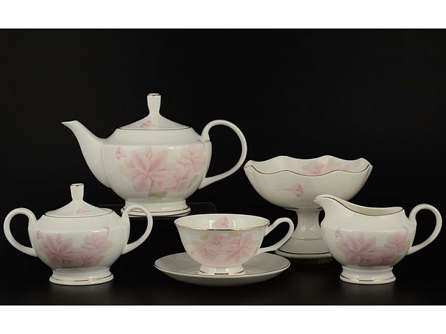 Чайный сервиз Розовые цветы Royal на 12 персон 30 предметов
