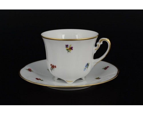 Набор чайных пар Болеро Мелкие цветы Royal Czech Porcelain
