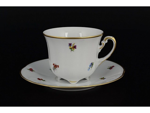 Набор чайных пар Болеро Мелкие цветы Royal Czech Porcelain