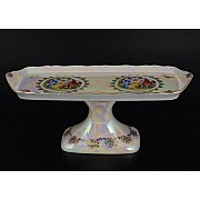 Поднос 36 см на ножке Магнолия Мадонна перламутр MZ