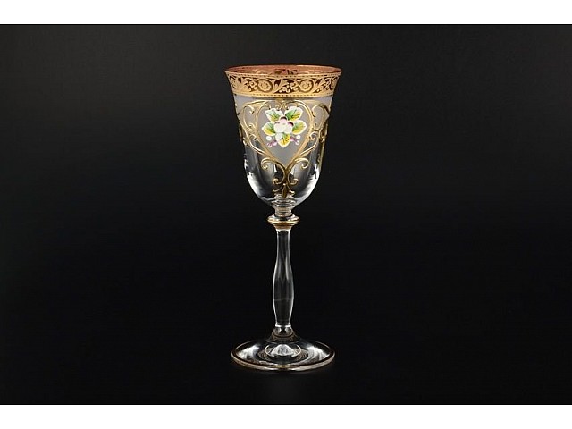 Набор фужеров для вина Лепка белая E-V Bohemia 185 мл