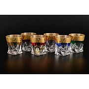 Набор стопок для водки Quadro E-S цветные Bohemia Crystal 55 мл