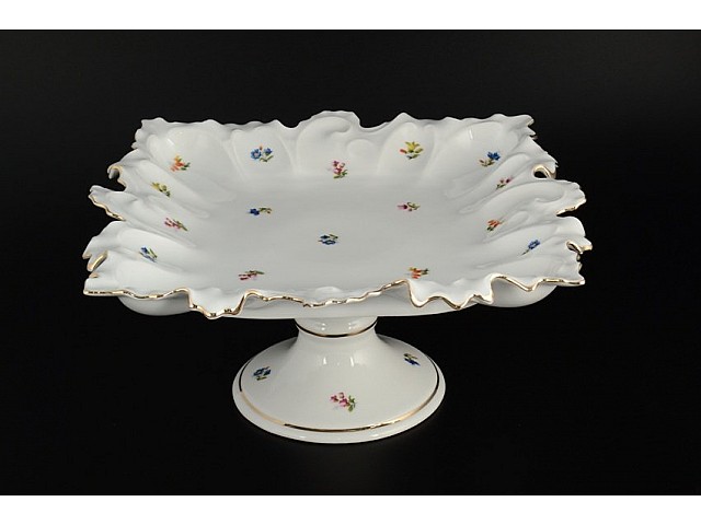 Блюдо Мелкие цветы отводка золото Корона Queens Crown 36 см