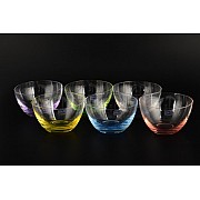 Набор салатников 120 мл Crystalite Bohemia цветные 6 шт