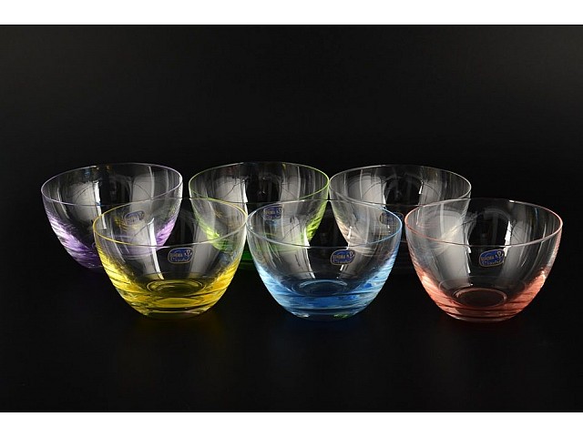 Набор салатников 120 мл Crystalite Bohemia цветные 6 шт