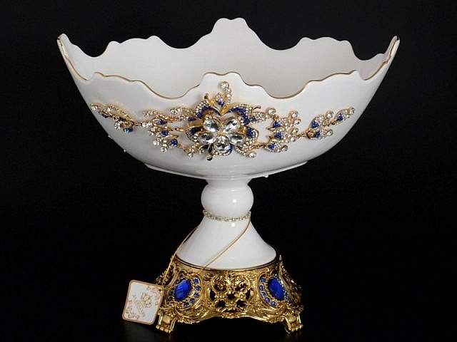 Фруктовница синяя 30 см Александр Royal 25590