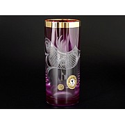 Набор стаканов для воды E-V Bohemia Crystal фиолетовый 300 мл