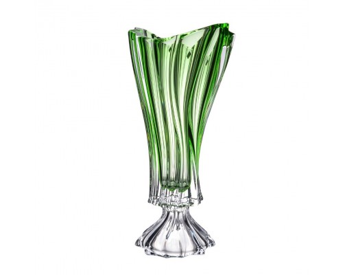 Ваза для цветов Aurum Crystal Plantica зеленая 40 см