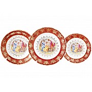 Набор тарелок Carlsbad Фредерика Мадонна Красная на 6 персон 18 шт
