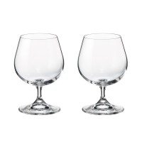 Набор бокалов для бренди Crystalite Bohemia Sylvia/Klara 400 мл (2 шт)