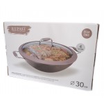Сковорода вок Dark chocolate Repast со стеклянной крышкой 30 см 4 л