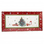 Блюдо прямоугольное Repast Christmas world Bordo 37*18 см