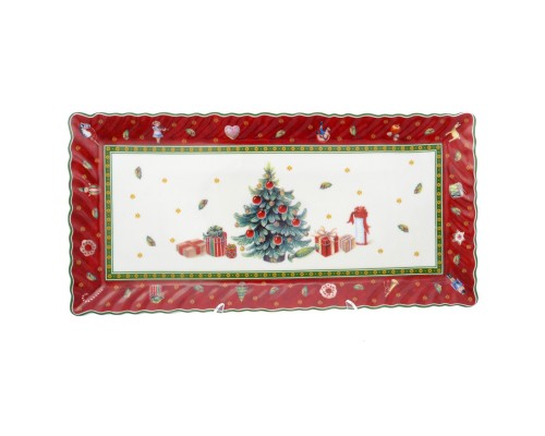 Блюдо прямоугольное Repast Christmas world Bordo 37*18 см