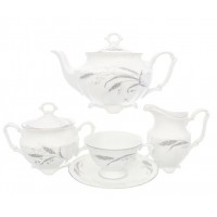 Чайный сервиз Серебряные колосья Repast классическая чашка на 6 персон 15 предметов