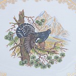 Блюдо квадратное Queen's Crown Aristokrat Охота бежевая 32 см