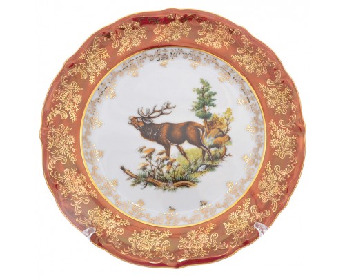 Набор тарелок Repast Охота красная Мария-тереза R-C 25 см