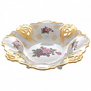 Фруктовница Queen's Crown Роза перламутр 33 см