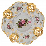 Фруктовница Queen's Crown Роза перламутр 33 см