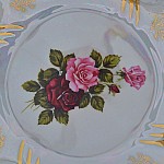 Фруктовница Queen's Crown Роза перламутр 33 см