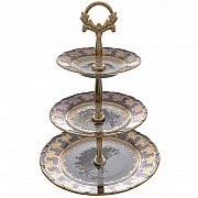 Этажерка 3-х ярусная Queen's Crown Aristokrat Охота зеленая