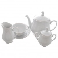 Чайный сервиз Repast Rococo Платиновая полоса на 6 персон 15 предметов