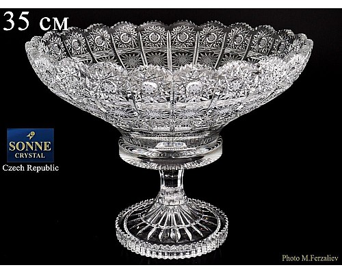 Фруктовница 35 см на ножке Sonne Crystal